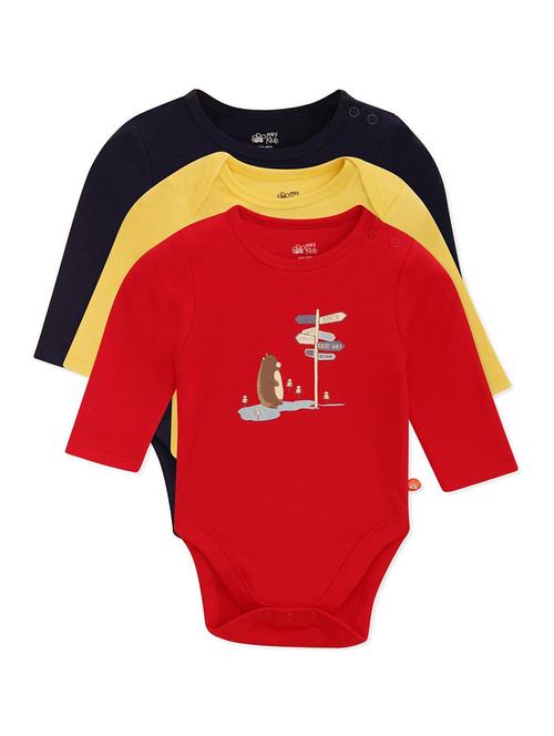pack of 3 printed rompers - 21182226 - Very Small Image - 1