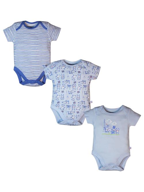 pack of 3 printed rompers - 21182325 - Very Small Image - 1