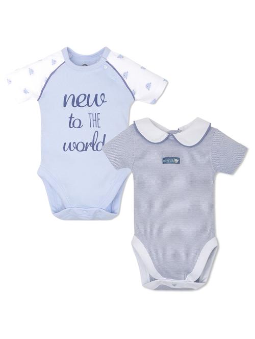 pack of 2 multi colored cotton romper - 21182328 - Very Small Image - 1