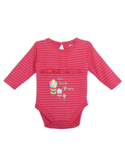 kids pink printed onesies - 21182381 - Very Small Image - 1