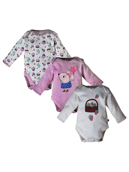 pack of 3 cotton romper - 21182480 - Very Small Image - 1