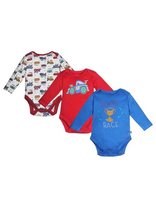 pack of 3 multi colored rompers - 21182488 - Very Small Image - 1