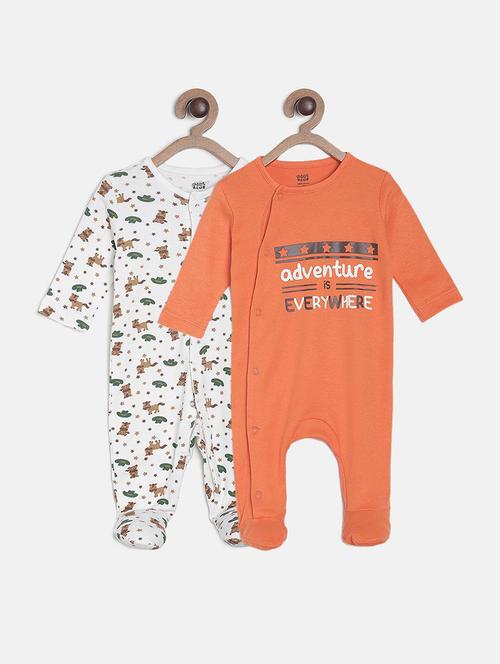 pack of 2 multi coloured printed onesies - 21182601 - Very Small Image - 1