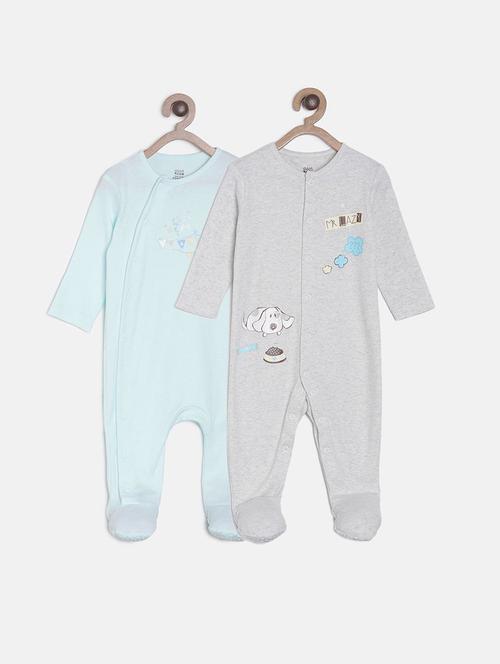 pack of 2 multi coloured printed onesies - 21182621 - Very Small Image - 1