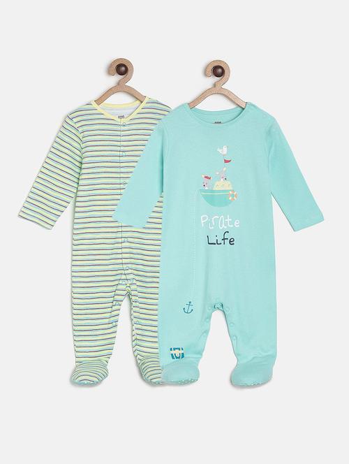 pack of 2 multi coloured printed onesies - 21182633 - Very Small Image - 1