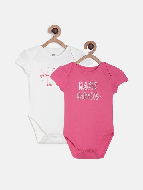 pack of 2 multi coloured printed rompers - 21182653 - Very Small Image - 1