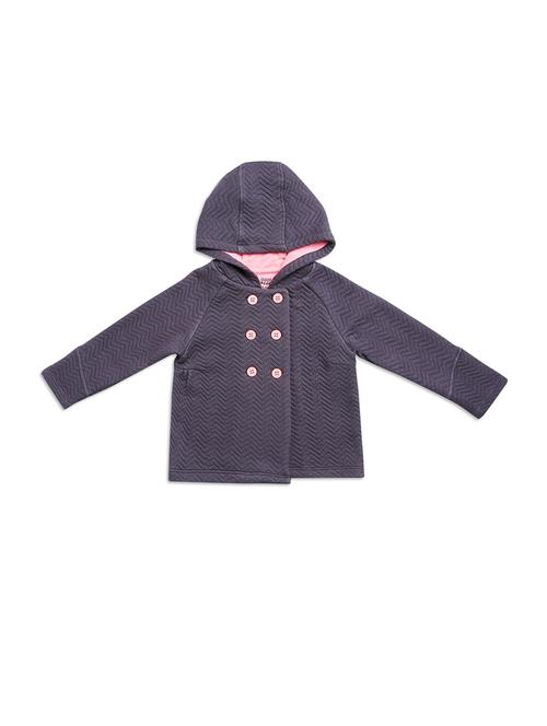 grey hooded neck long sleeves jackets - 21182782 - Very Small Image - 1