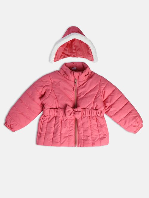 pink solids long sleeves quilted jackets - 21182953 - Very Small Image - 1