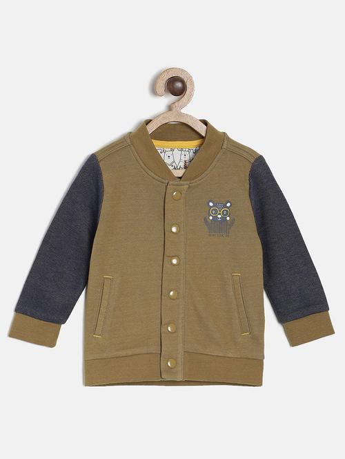 khaki cotton bomber jackets & coat - 21183075 - Very Small Image - 1