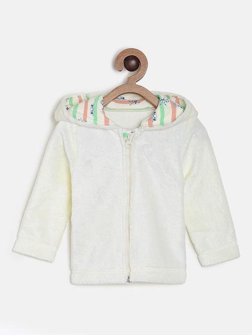 off white polyester regular jackets & coat - 21183078 - Very Small Image - 1
