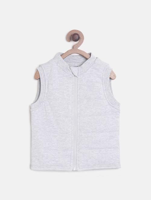 grey cotton blend regular jackets & coat - 21183092 - Very Small Image - 1