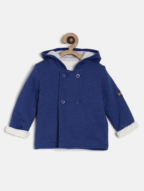 blue cotton blend regular jackets & coat - 21183103 - Very Small Image - 1