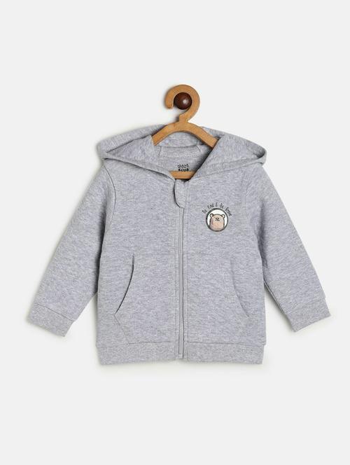 grey cotton regular jackets & coat - 21183224 - Very Small Image - 1