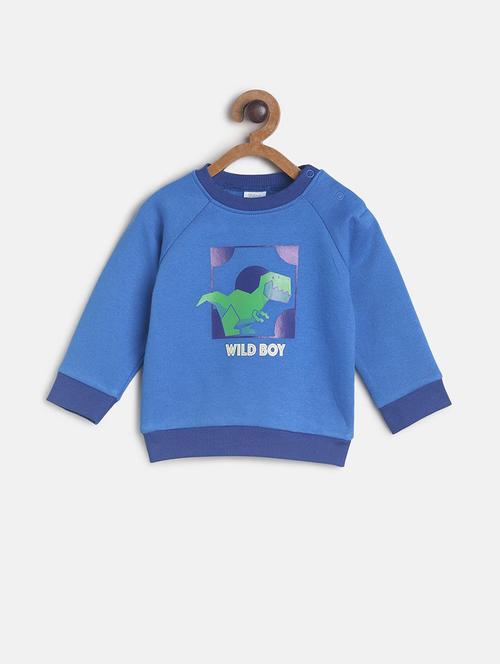 kids front print round neck sweatshirt - 21183303 - Very Small Image - 1