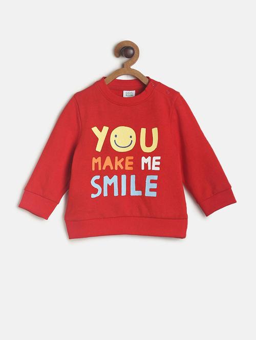 kids front print round neck sweatshirt - 21183304 - Very Small Image - 1