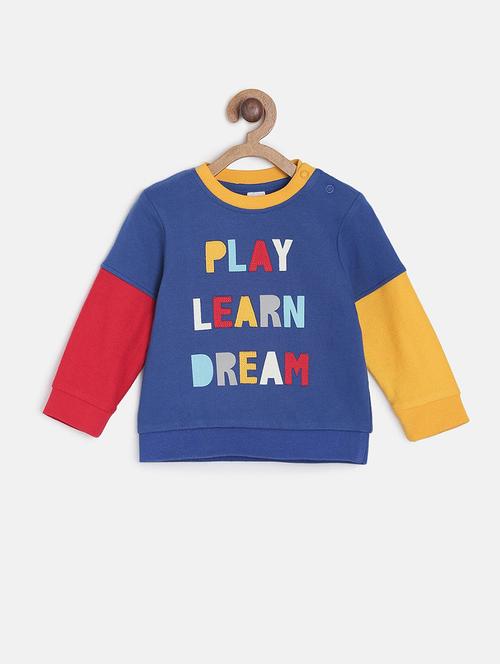 kids front print round neck sweatshirt - 21183331 - Very Small Image - 1