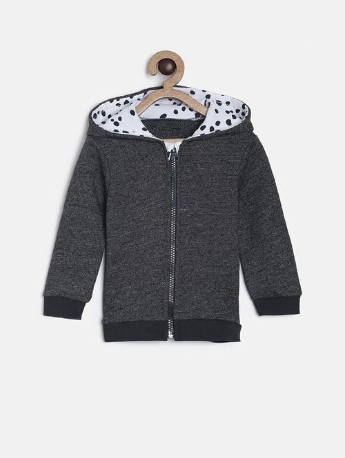 charcoal cotton plain sweatshirt - 21183383 - Very Small Image - 1