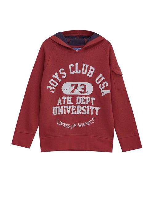 maroon cotton front print sweatshirt - 21183471 - Very Small Image - 1