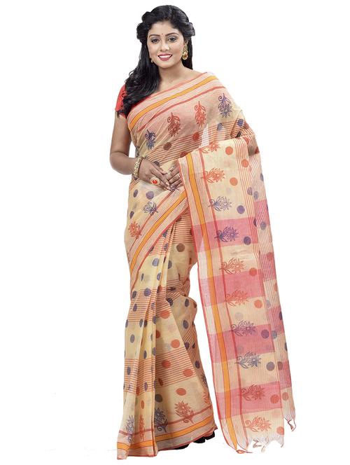 women self design tant saree - 21185129 - Very Small Image - 1