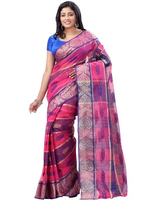 women self design tant saree - 21185155 - Very Small Image - 1