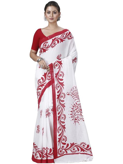women printed handloom saree - 21185169 - Very Small Image - 1