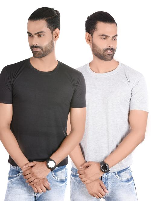 men pack of 2 plain t-shirt - 21185339 - Very Small Image - 1