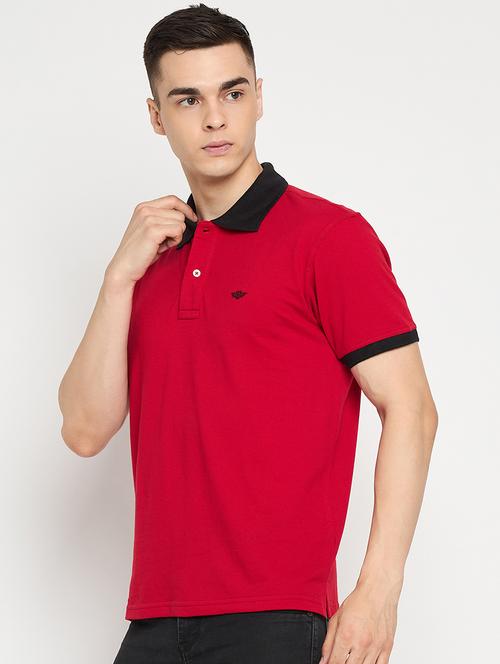 red cotton plain t-shirt - 21186004 - Very Small Image - 1