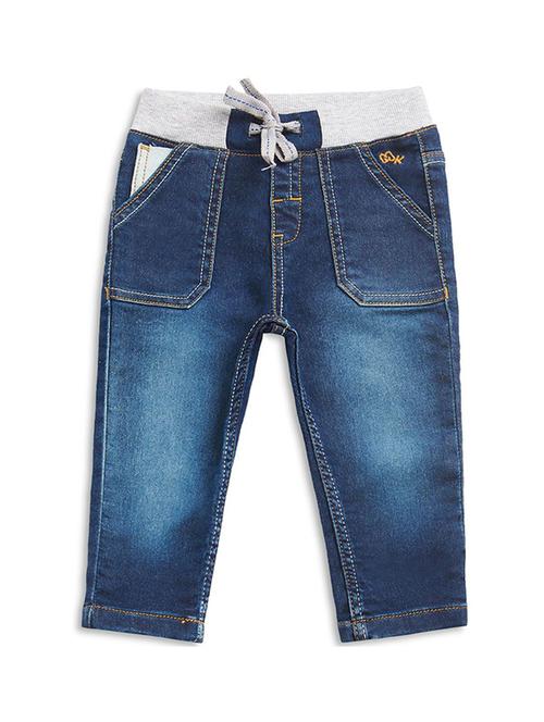 blue cotton blend plain jeans - 21186132 - Very Small Image - 1