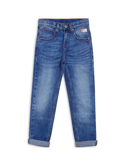 blue cotton blend plain jeans - 21186159 - Very Small Image - 1