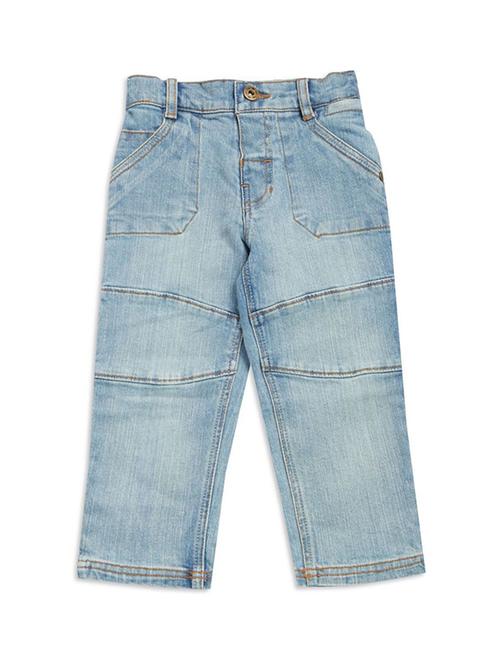 light blue cotton plain jeans - 21186216 - Very Small Image - 1