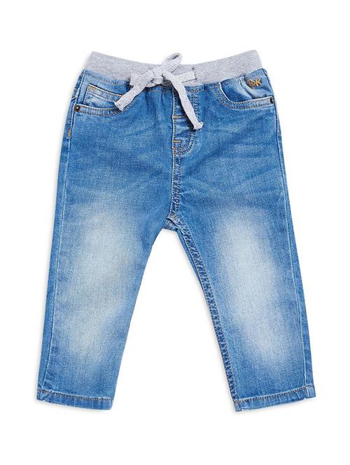 light blue cotton blend plain jeans - 21186219 - Very Small Image - 1