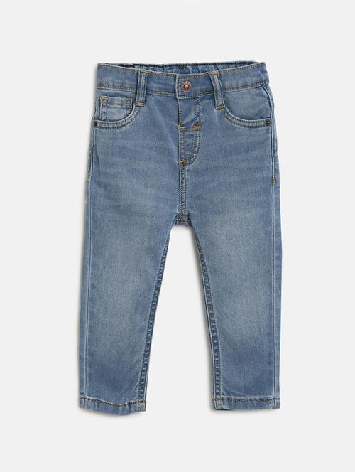 light blue cotton blend plain jeans - 21186236 - Very Small Image - 1