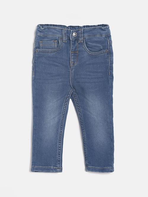 light blue cotton blend plain jeans - 21186240 - Very Small Image - 1