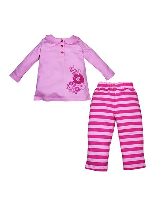 girls printed full lenght twin set - 21186382 - Very Small Image - 1