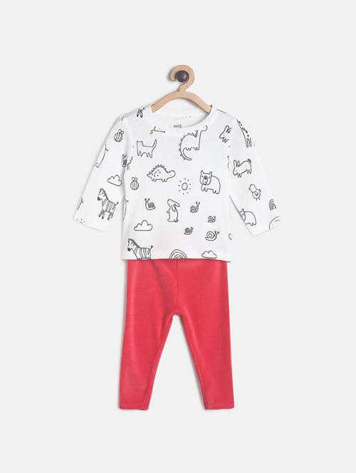 kids printed full length twin set - 21186426 - Very Small Image - 1