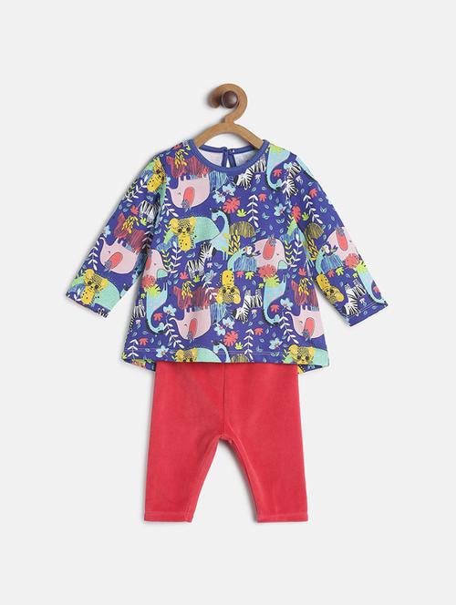 kids printed full length twin set - 21186493 - Very Small Image - 1