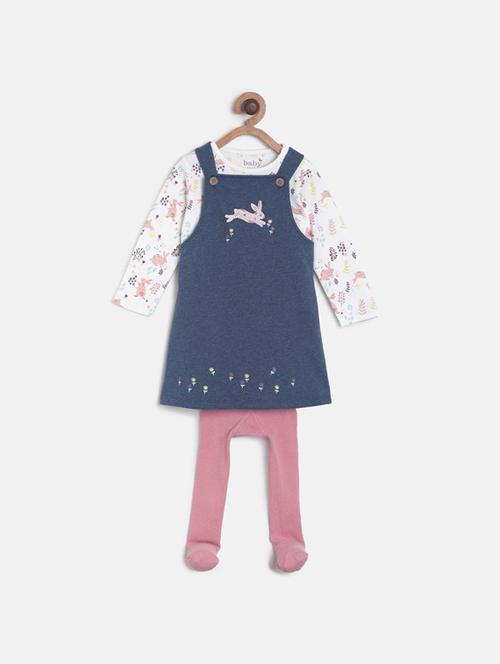 girls round neck printed twin set - 21186505 - Very Small Image - 1