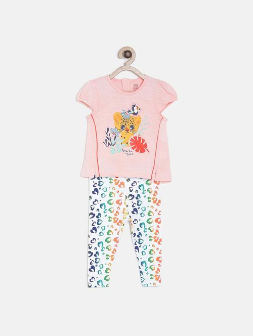 kids printed full length twin set - 21186518 - Very Small Image - 1