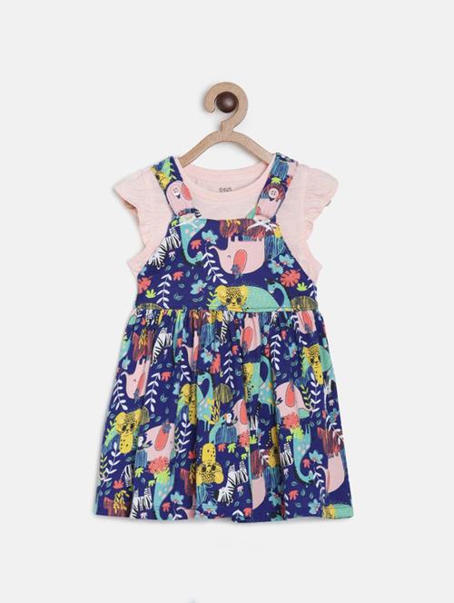 girls cotton dungaree with t-shirt - 21186530 - Very Small Image - 1