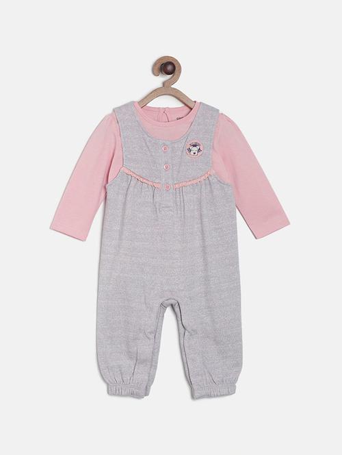 kids cotton dungarees twin set - 21186571 - Very Small Image - 1