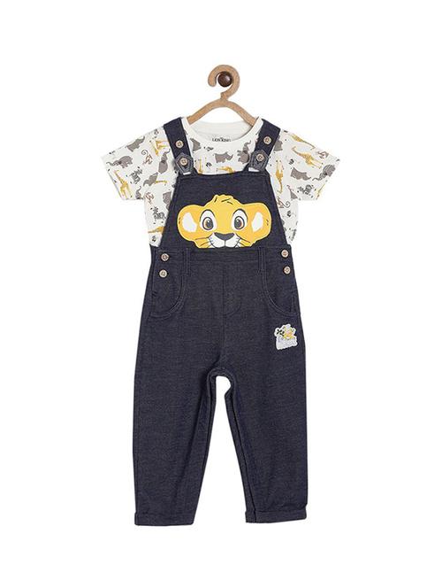 kids cotton dungarees twin set - 21186575 - Very Small Image - 1