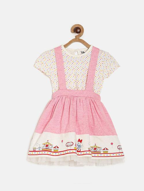 pink printed dungarees with t-shirt - 21186576 - Very Small Image - 1