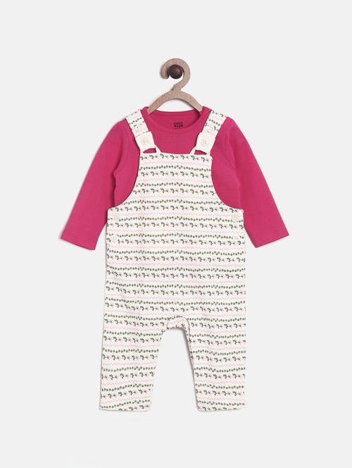 kids cotton dungarees twin set - 21186645 - Very Small Image - 1
