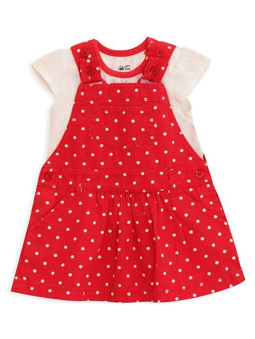 kids cotton dungaree twin set - 21186812 - Very Small Image - 1