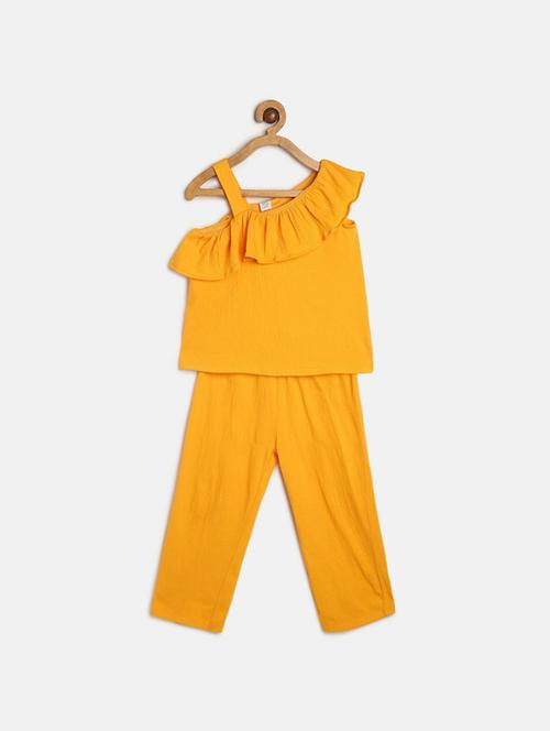 girls round neck solid full length set - 21187030 - Very Small Image - 1