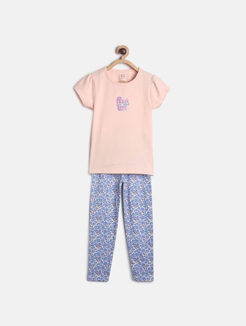 kids printed full length twin set - 21187065 - Very Small Image - 1