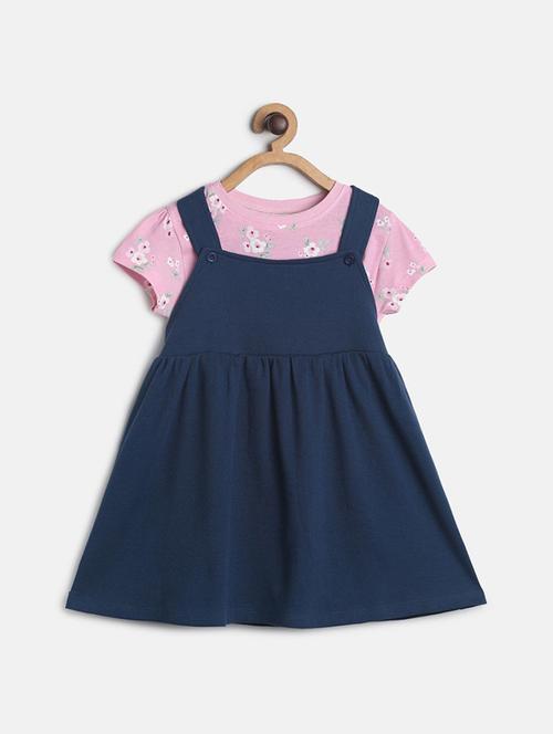 kids solids dungarees with t-shirt - 21187070 - Very Small Image - 1