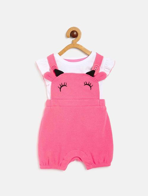 kids cotton dungaree twin set - 21187090 - Very Small Image - 1