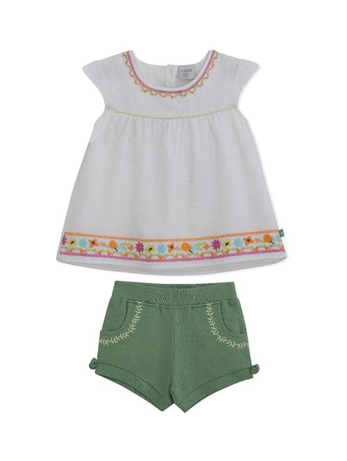 girls round neck printed shorts set - 21187107 - Very Small Image - 1