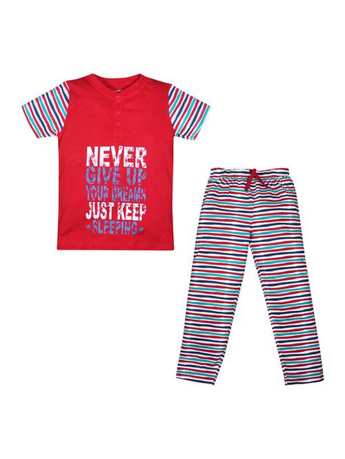 boys printed full length twin set - 21187134 - Very Small Image - 1